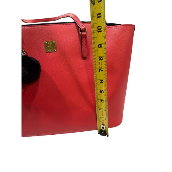 MCM Orange Saffiano Leather Tote – Gold Hardware – AUTHENTIC w/ Certificate - Picture 12 of 12